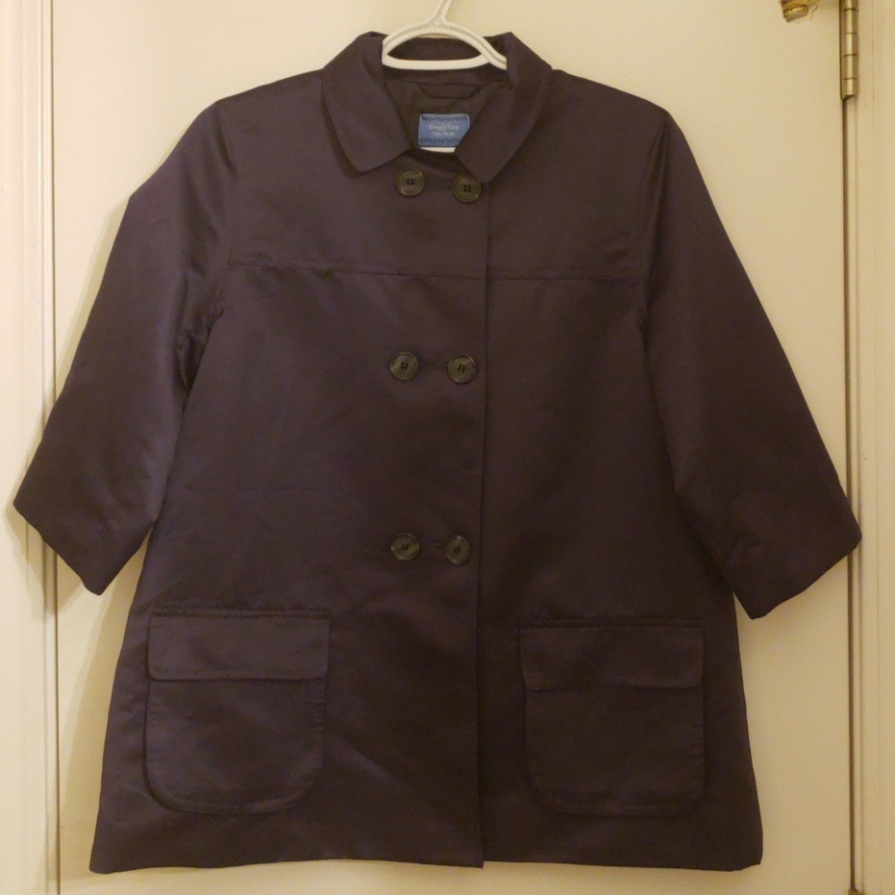 Vera Wang Soft Satin Blazer